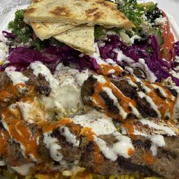 Beef kebab platter
