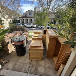 JEDI Junk Removal - Kitchen cabinets and 300 bricks/pavers all done within hours