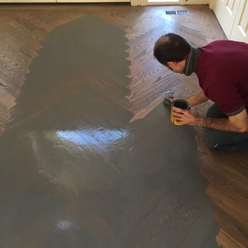 Chicago Custom Flooring - Stained with Min Wax Classic Grey color - Flooring Near Me - Niles, Illinois
