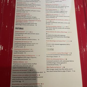 Jaleo - Allergen menu. We had a dairy, egg, nut allergy so we would be able to eat the things that have D, E, N on it (they do it differently here) - Spanish Near Me - Las Vegas, Nevada Jaleo - Allergen menu. We had a dairy, egg, nut allergy so we would be able to eat the things that have D, E, N on it (they do it differently here) - Spanish Near Me - Las Vegas, Nevada