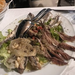 The mixed anchovies--prepared five different ways. Delightful!