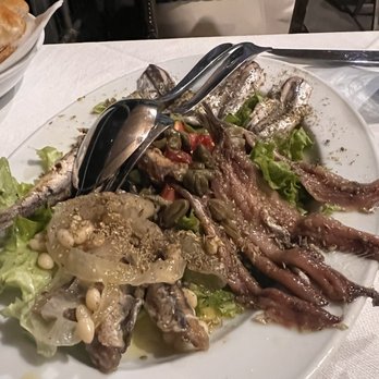 Ristorante La Torre - The mixed anchovies--prepared five different ways. Delightful! - Italian Near Me - Vernazza, SP