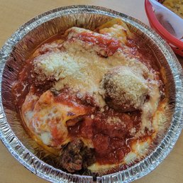 Lasagna with meatballs