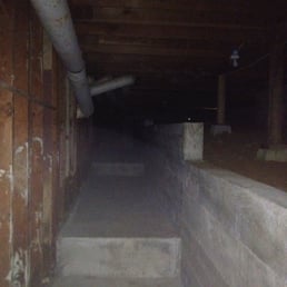 This is one of the finished sub area walkway and retaining wall.