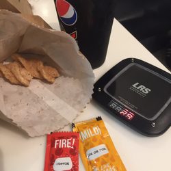 Taco Bell - Hot Sauce and cinnamon twists. Made another order to go.