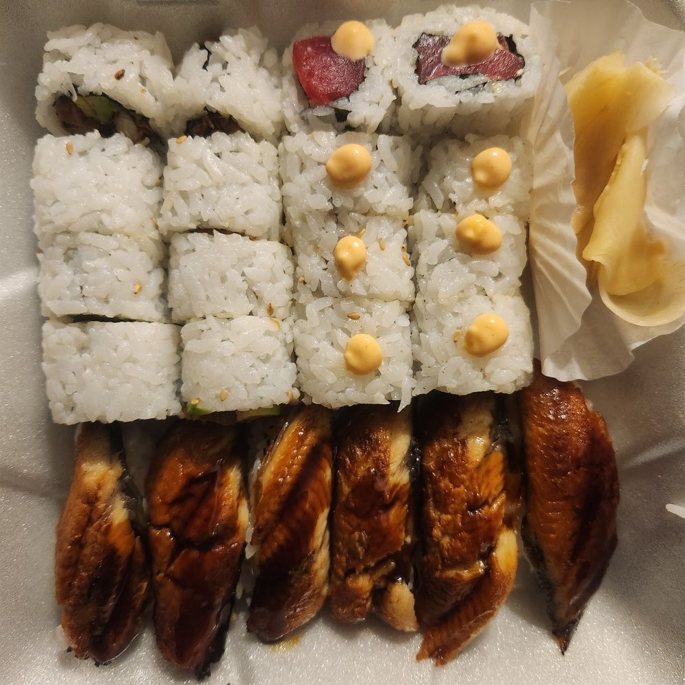 unagi and spicy salmon unagi and spicy salmon