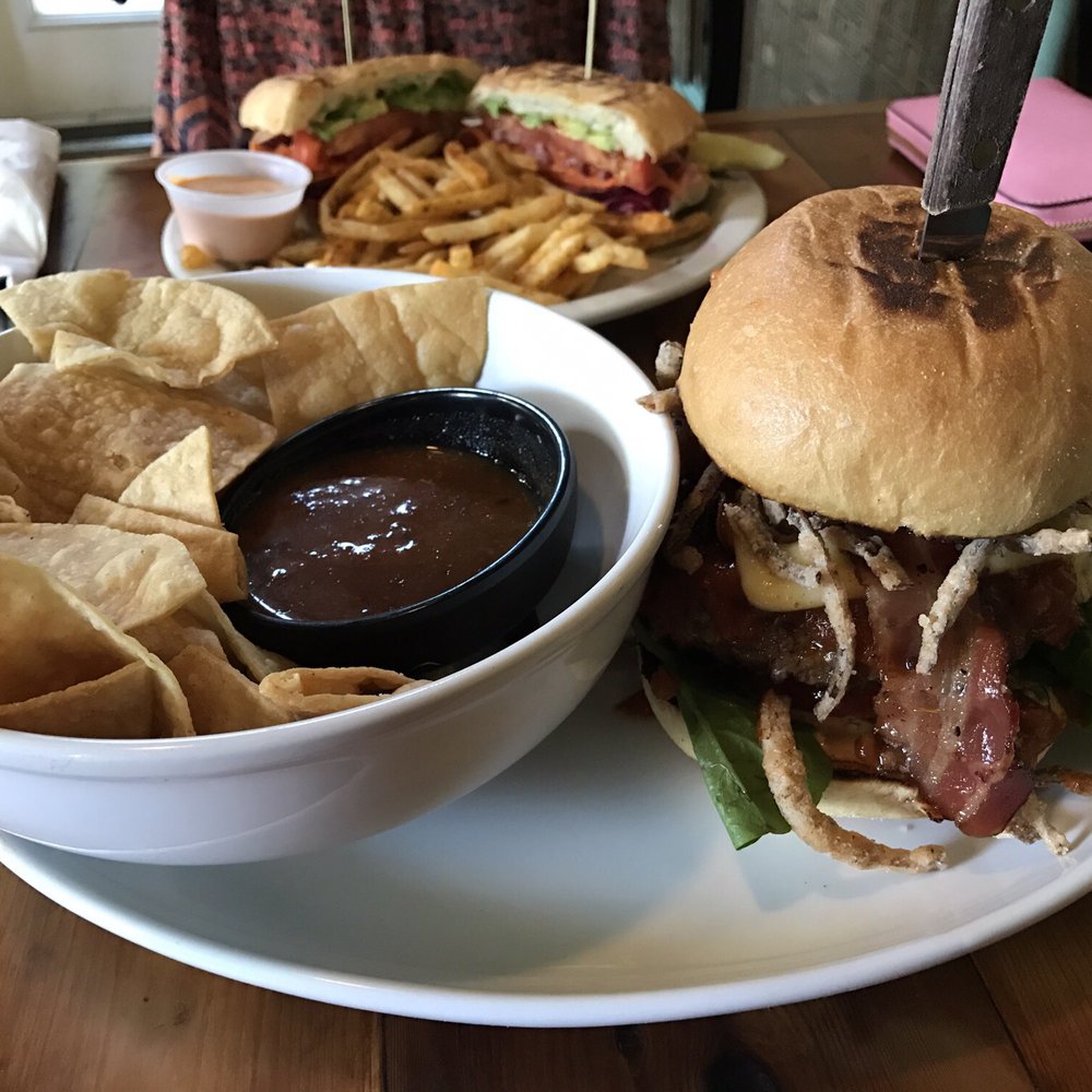 Cenote - Cenote Smoke Burger with a side of chips and salsa - Coffee & Tea Near Me - Austin, Texas Cenote - Cenote Smoke Burger with a side of chips and salsa - Coffee & Tea Near Me - Austin, Texas