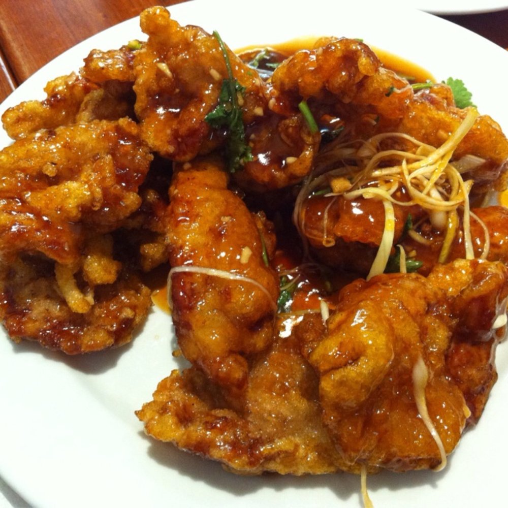 Manchurian sweet and sour pork... Manchurian sweet and sour pork...