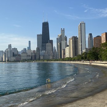 Fullerton Beach - Looking south as I walk toward mag mile - Beaches Near Me - Chicago, Illinois