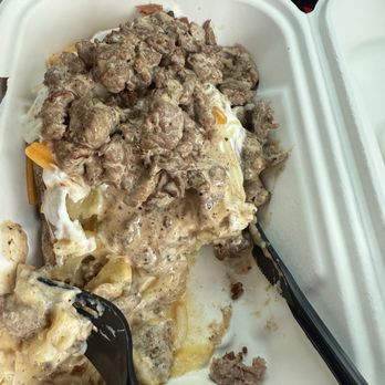 Chef's Custom Cuisine - Baked potato w/ stake and Baja sauce. - Food Trucks Near Me - Pagosa Springs, Colorado