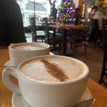 Sonoma Bistro - Latte in front, hot chocolate in back - Breakfast & Brunch Near Me - Rutherford, New Jersey