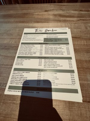 Menu photo 1 Thai Bamboo Vaughan, ON