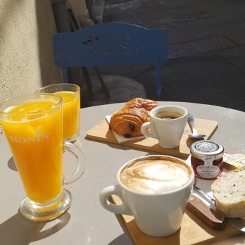 Choopy's - Breakfast time. Flat white and espresso with a croissant. - Coffee & Tea Near Me - Antibes Juan les Pins, 06 Choopy's - Breakfast time. Flat white and espresso with a croissant. - Coffee & Tea Near Me - Antibes Juan les Pins, 06