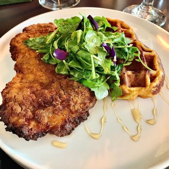 The Botanist Social - Fried chicken and sweet potato waffles - Cocktail Bars Near Me - Madison, Wisconsin