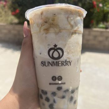 Sunmerry Bakery - Tiger Latte with Boba - Bakeries Near Me - Rowland Heights, California