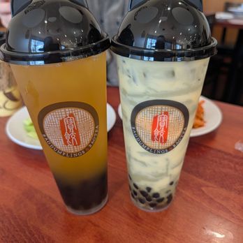 Bao Dumplings & Bao Tea - Peach tea lemonade and creme brulee matcha with boba - Chinese Near Me - Verona, New Jersey