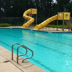 Lost Pines Scout Reservation - Slides into the pool
