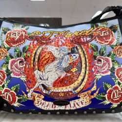 Ed Hardy "Dead or Alive" Hobo Bag