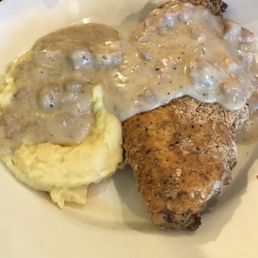 Chicken Fried Steak with garlic mashed potatoes. Chicken Fried Steak with garlic mashed potatoes.
