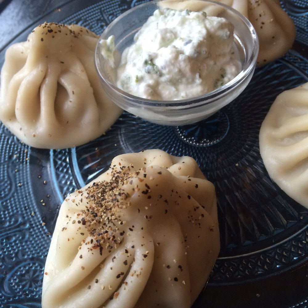 Little Georgia Hackney - Special of the day - dumplings with pork and beef (£8.50) - Georgian Near Me - London, XGL Little Georgia Hackney - Special of the day - dumplings with pork and beef (£8.50) - Georgian Near Me - London, XGL