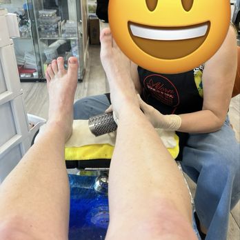 Adorn Nails And Spa - Nail tech using metal "cheese grater for removing callus's. - Nail Salons Near Me - Fresno, California Adorn Nails And Spa - Nail tech using metal "cheese grater for removing callus's. - Nail Salons Near Me - Fresno, California