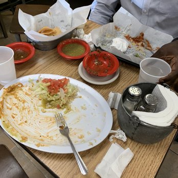 Red Salsa Tacos & More - Empty plates because the food was so good - Mexican Near Me - Spring, Texas