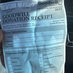 Goodwill Retail Store and Donation Center - Donation time