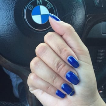 Gallery Nails and Spa - Royal Blue OPI Gel Mani - Nail Salons Near Me - Burbank, California