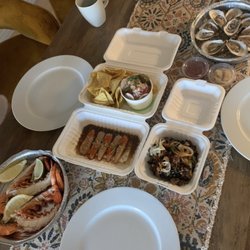 Plantain Cartel - Seafood platter with an order of guacamole
