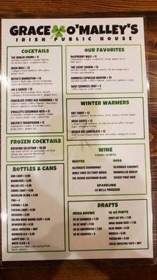 Menu photo 2 Grace O'Malley's Matthews, NC