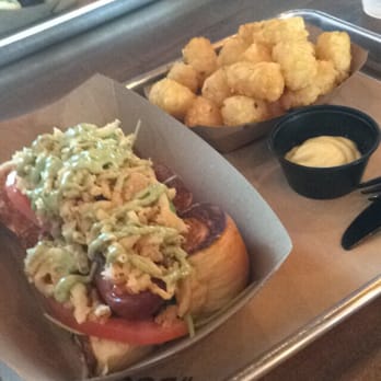 Dog Haus - Sooo Cali dog with a side of tots and their house made garlic aioli. - Burgers Near Me - Centennial, Colorado
