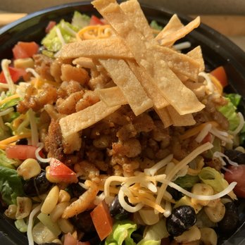 Mobile Food Fleet - Santa Fe Chicken Salad, romaine lettuce, black beans, fresh corn, tomatoes, shredded cheese, fried tortilla strips and cilantro lime vin - Food Trucks Near Me Mobile Food Fleet - Santa Fe Chicken Salad, romaine lettuce, black beans, fresh corn, tomatoes, shredded cheese, fried tortilla strips and cilantro lime vin - Food Trucks Near Me