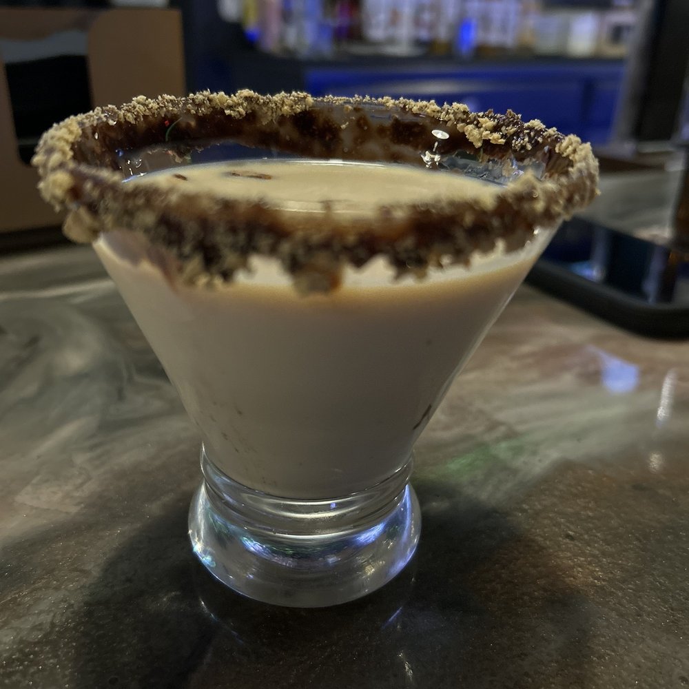 Foster's Tavern - Sugar Cookie Martini--chocolate syrup rim w/graham cracker! Yummm! - American Near Me - Alton, New Hampshire Foster's Tavern - Sugar Cookie Martini--chocolate syrup rim w/graham cracker! Yummm! - American Near Me - Alton, New Hampshire
