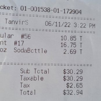 Jersey Mike's Subs - Receipt - Fast Food Near Me - San Pablo, California Jersey Mike's Subs - Receipt - Fast Food Near Me - San Pablo, California