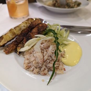 Jupiter - BRUSCHETTA DI GRANCHIO E PUNTARELLE  toast with crab, puntarelle and aioli - Italian Near Me - New York, New York