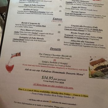 Locanda Veneta - DineLA menu - Italian Near Me - Los Angeles, California Locanda Veneta - DineLA menu - Italian Near Me - Los Angeles, California