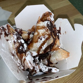 All American Wontons - Brownie Batter and Banana Nutella Wontons! Are Fire!!! - Specialty Food Near Me - Melville, New York All American Wontons - Brownie Batter and Banana Nutella Wontons! Are Fire!!! - Specialty Food Near Me - Melville, New York