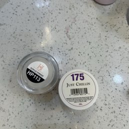 White dip 3x and pink dip 2x