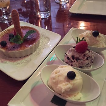 Origin French Thai - Creme brûlée and gelato trio! - Thai Near Me - Somerville, New Jersey Origin French Thai - Creme brûlée and gelato trio! - Thai Near Me - Somerville, New Jersey