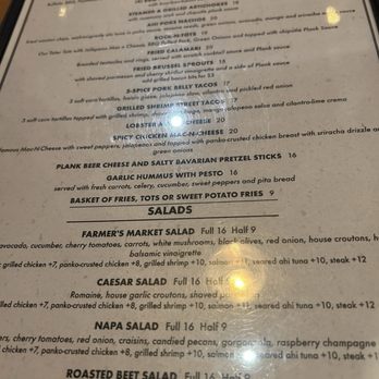 Plank Craft Kitchen & Bar - Menu - American Near Me - Folsom, California Plank Craft Kitchen & Bar - Menu - American Near Me - Folsom, California