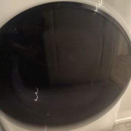 Visible dent on my dryer since the HVAC distributor was in the laundry room attic. Not cool. Visible dent on my dryer since the HVAC distributor was in the laundry room attic. Not cool.