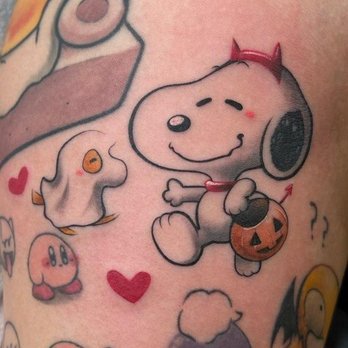Mezzanine Tattoo Studio - Halloween Flash Snoopy and Woodstock - Tattoo Near Me - Los Angeles, California