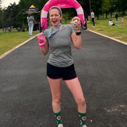 JoCo - This was taken at my first 5k with JoCo. It was a donut run. So much fun and I was able to meet several team.