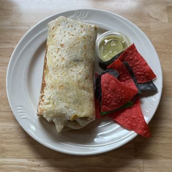 Cafe de la Abuela - Chilaquiles Breakfast Burrito. - Cafes Near Me - San Fernando, California