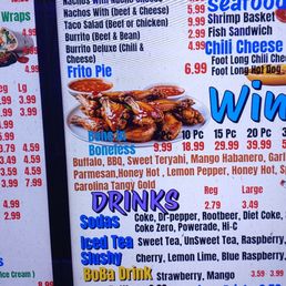 Outside Menu Board Outside Menu Board