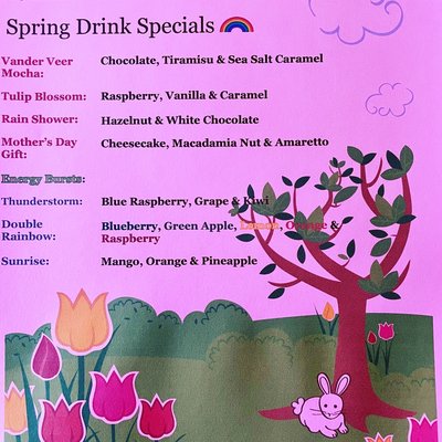 Menu photo 5 Main Street Coffee Davenport, IA