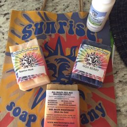 Soaps and lotion from Sunrise Soap Company!