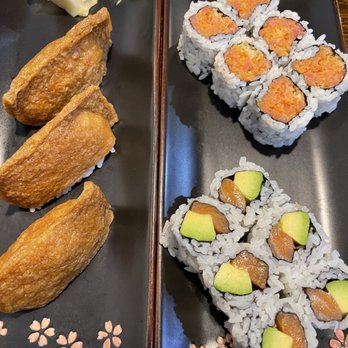 Yummy Yummy - Inari sushi; Salmon Avocado Roll, Spicy Tuna Roll - Sushi Bars Near Me - Cape Coral, Florida Yummy Yummy - Inari sushi; Salmon Avocado Roll, Spicy Tuna Roll - Sushi Bars Near Me - Cape Coral, Florida