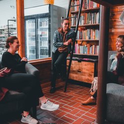 The Middle Wellness Center - Our wellness library and a perfect meet up spot to catch up with friends after your sauna sit!