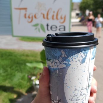 Tiger Lily Tea - Cup with filter tip - Tea Rooms Near Me - Mystic, Connecticut